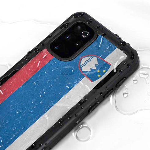 Slovenia Flag Distressed Galaxy S20 Plus Waterproof Case
